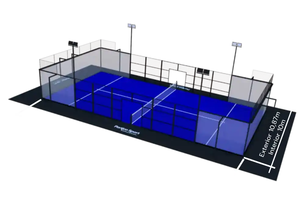 Dimensions intérieures et extérieures du court Force-80